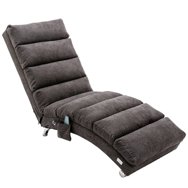 Massage Chaise Lounge Indoor With Remote Control, Ergonomic Electric Massage Lounger