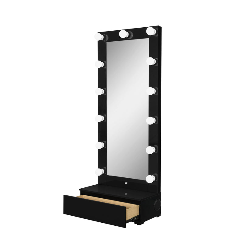 Elisa - Narrow Tall Mirror With Speaker And Drawer