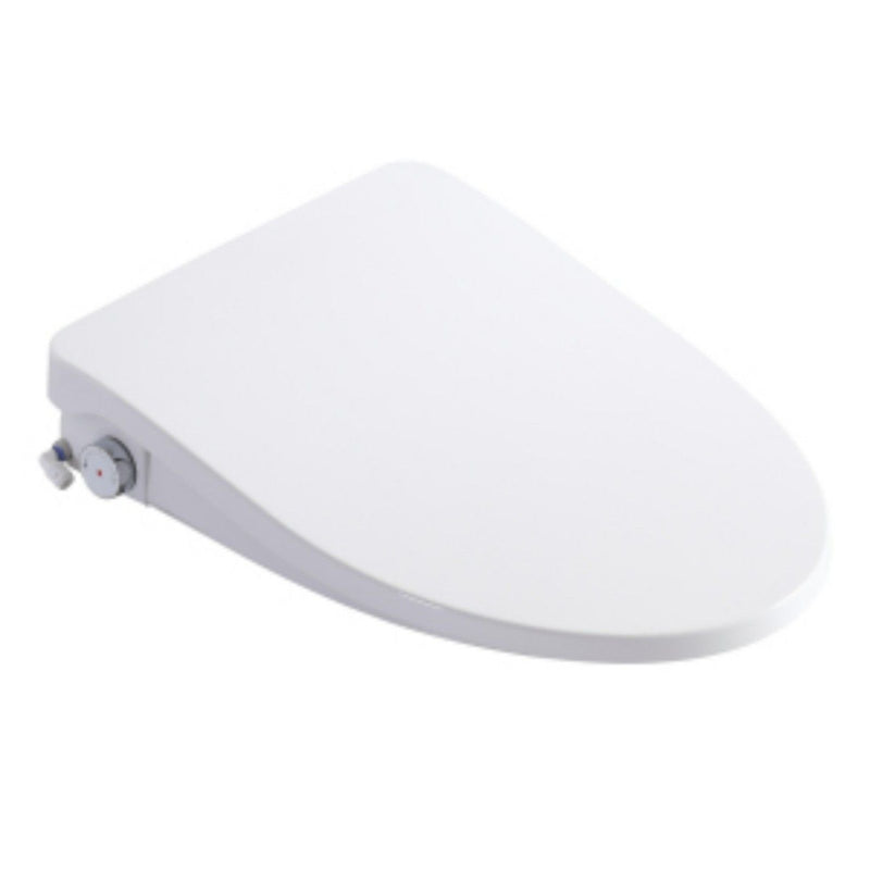 Smart Bidet Toilet Seat With Side Knob Adjustable Heated Seat With Water Temperature And Pressure Adjustment Portable Bidet - White
