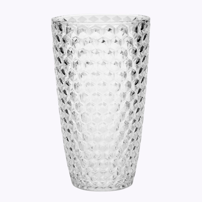 Leading Ware Diamond Cut Acrylic Drinking Glasses (Set of 4)