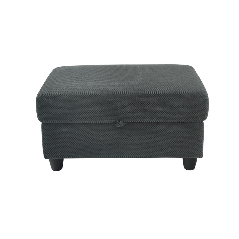 Accent Chair With Storage Ottoman, Reclining Single Chaise Lounge With Cupholders And USB, C Ports