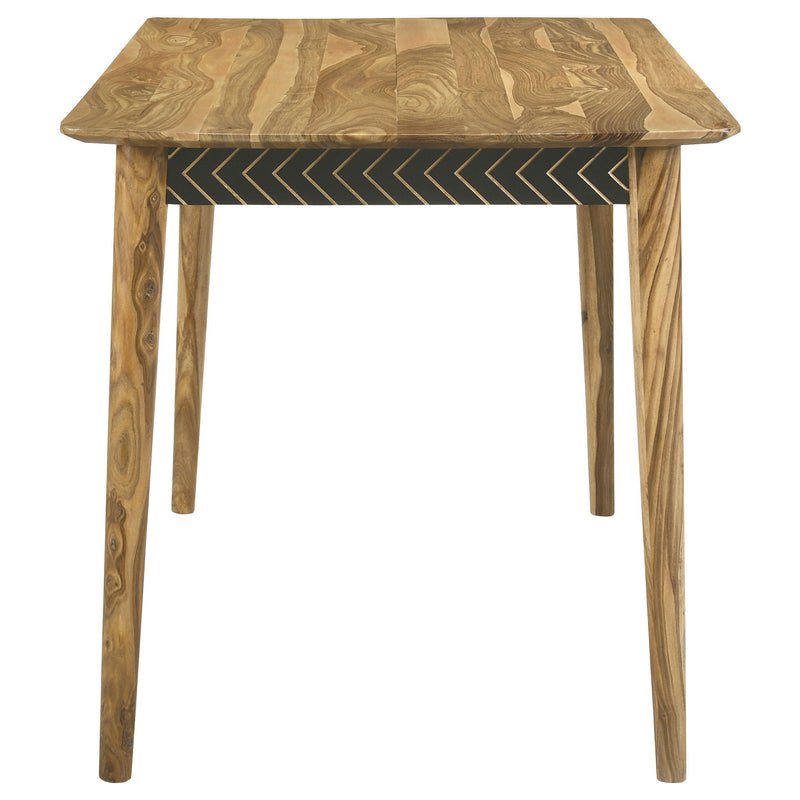Senko - 5 Piece Counter Dining Set With Upholstered Chairs - Antique Espresso