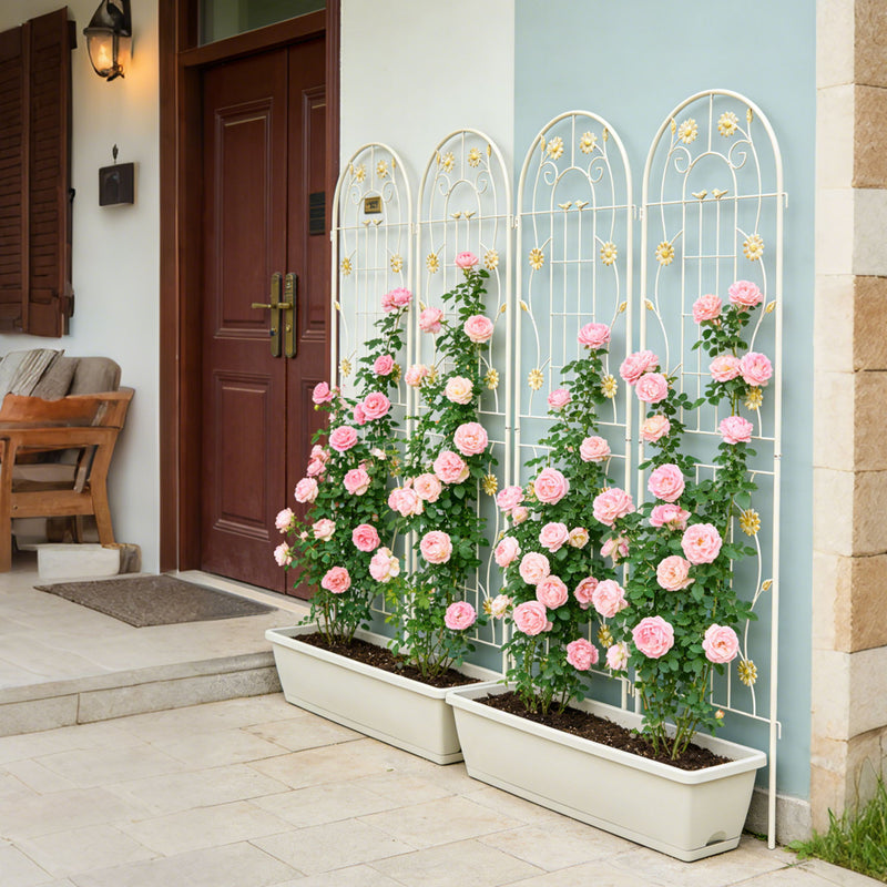 Metal Garden Trellis Rustproof Trellis For Climbing Plant Outdoor Flower Support