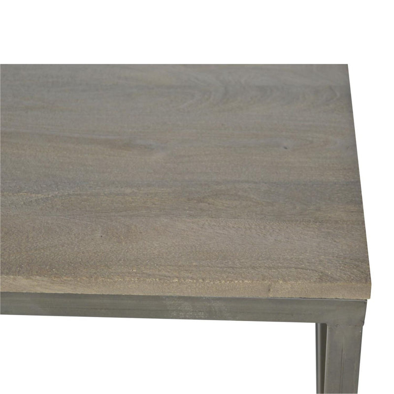 Cross Metal Coffee Table - Pewter