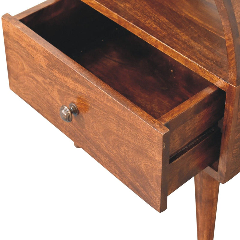 Dome Bedside Table - Brown