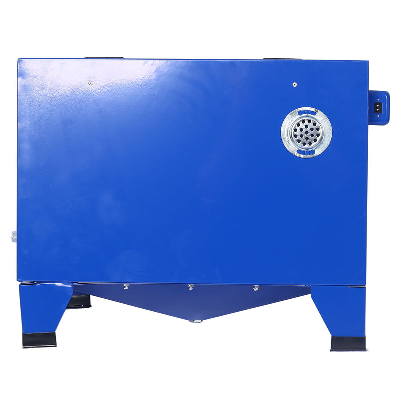 Bench Top Portable Sand Blaster Cabinet Kit 25 Gallon With 80 Psi Capacity - Blue