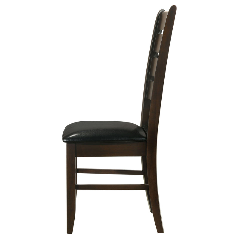Padded Seat Side Chairs With Tapered Slats (Set of 2)