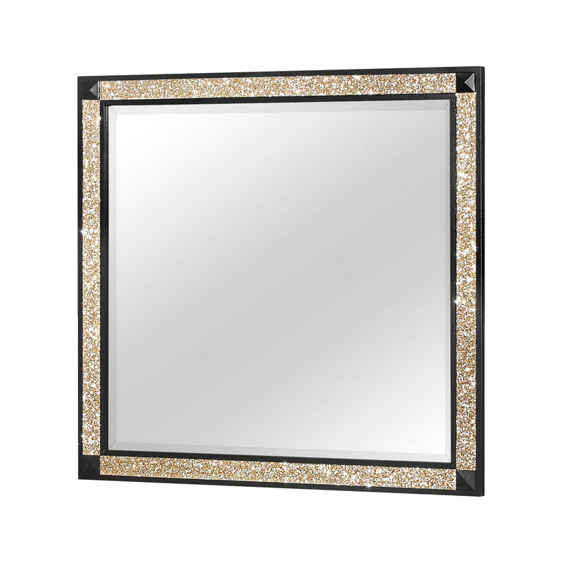 Lively - Mirror With Glitter Detail - Black