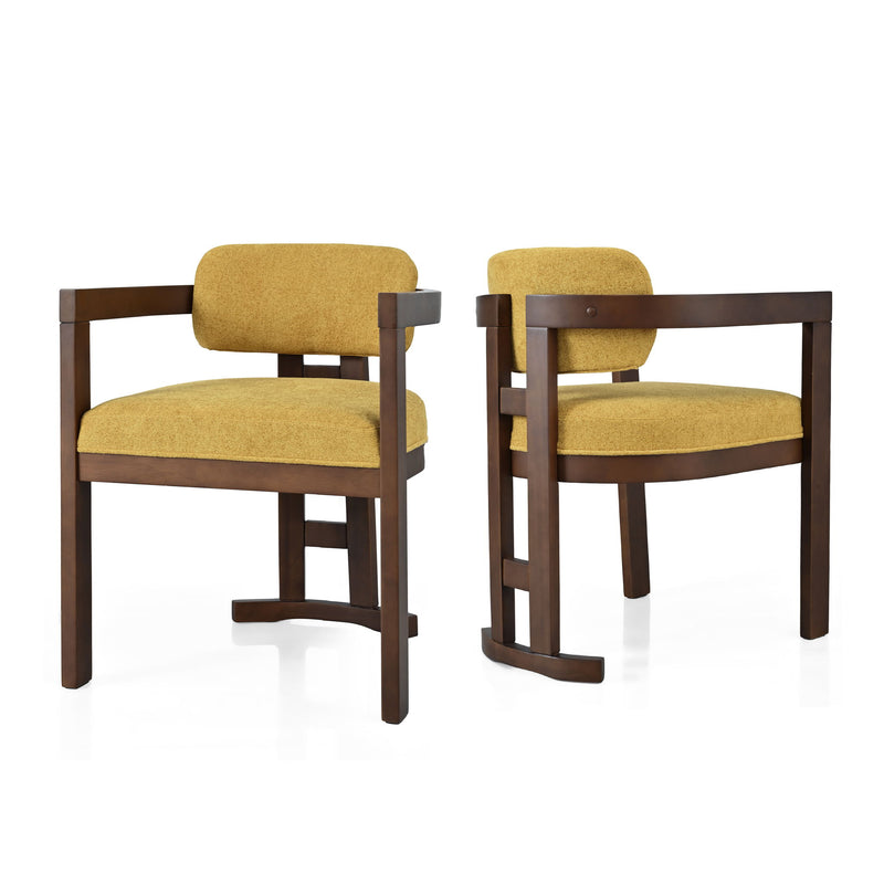 Stylish Indoor Upholstered Wood Dining Chair (Set of 2)