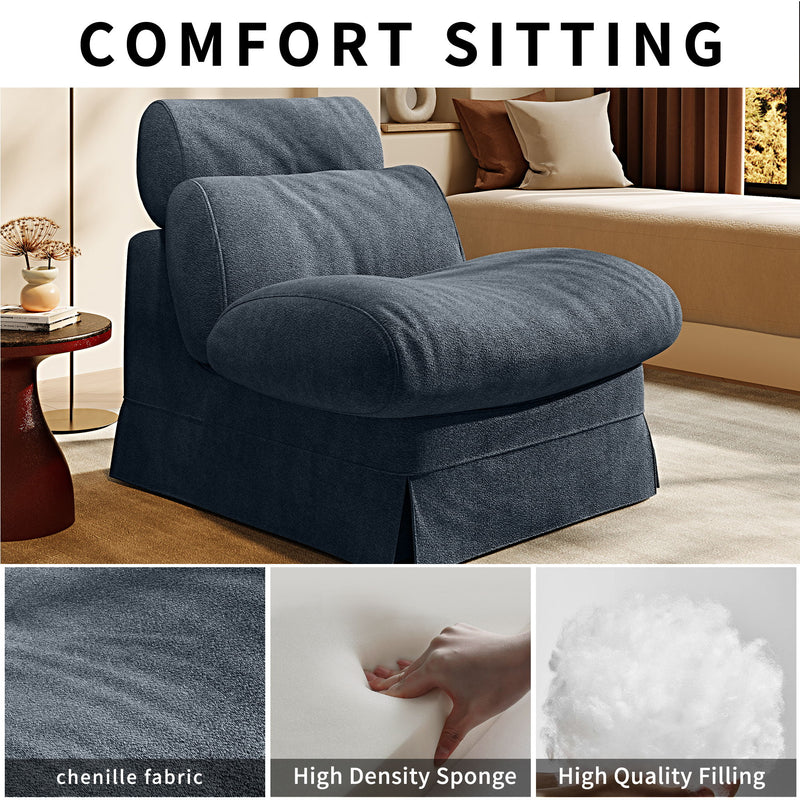 Accent Chair, Soft Medium Firm Upholstery For Living Room