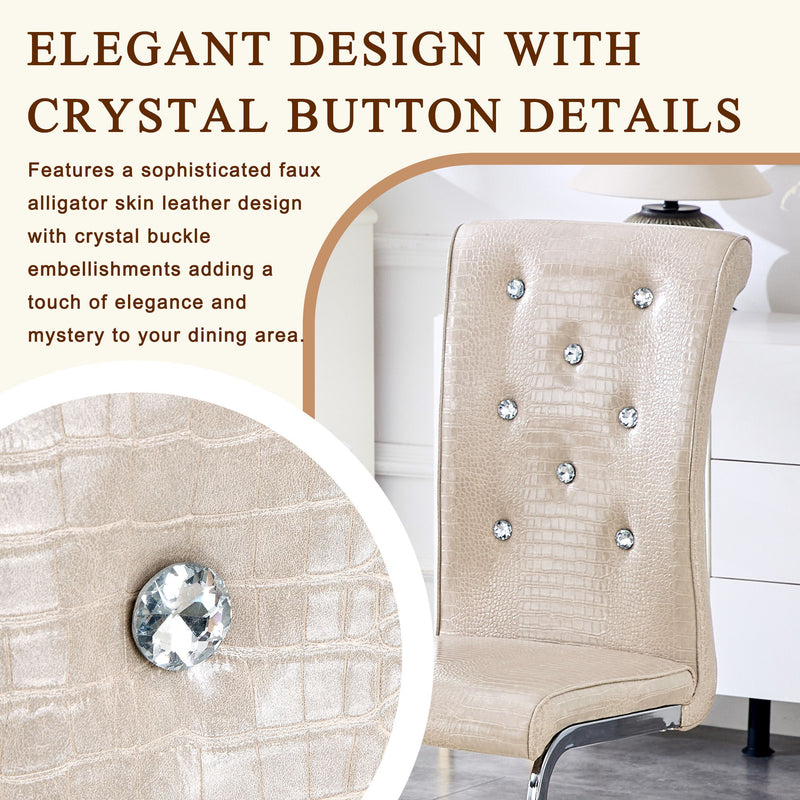 Elegant Design Upholstered Dining Chairs