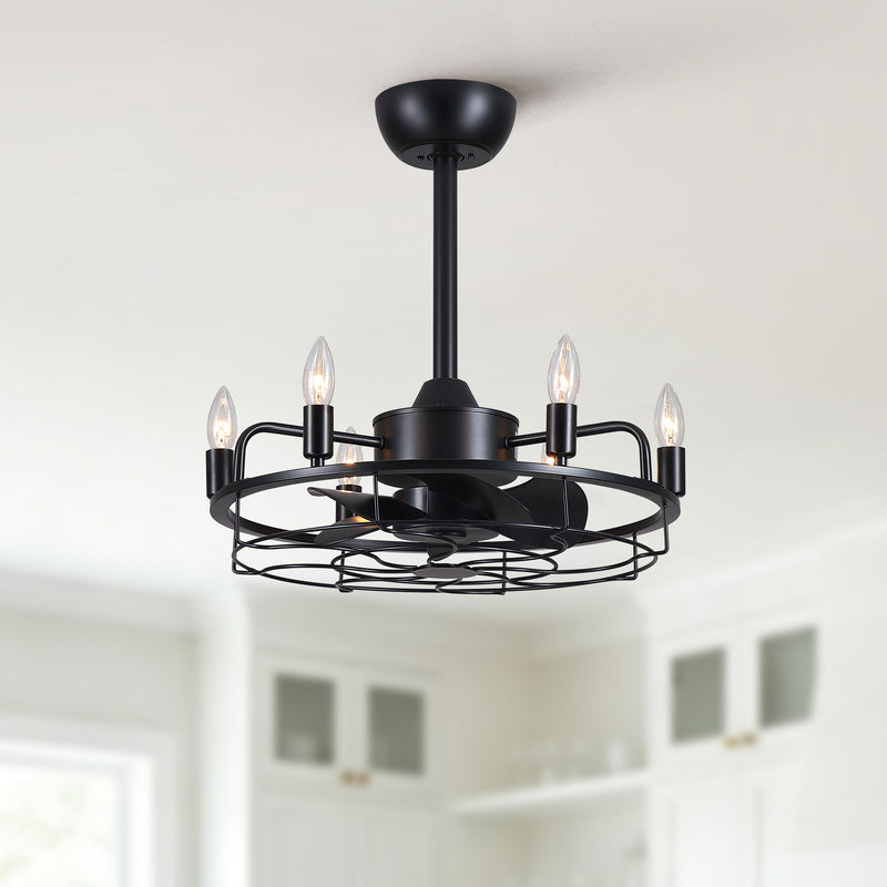 Modern Farmhouse Ceiling Fan, Adjustable Hanging