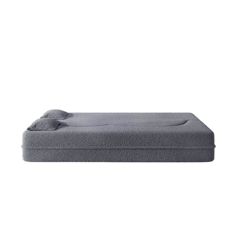 Modern Floor Sofa With 2 Pillows, Twin Size For Living Room