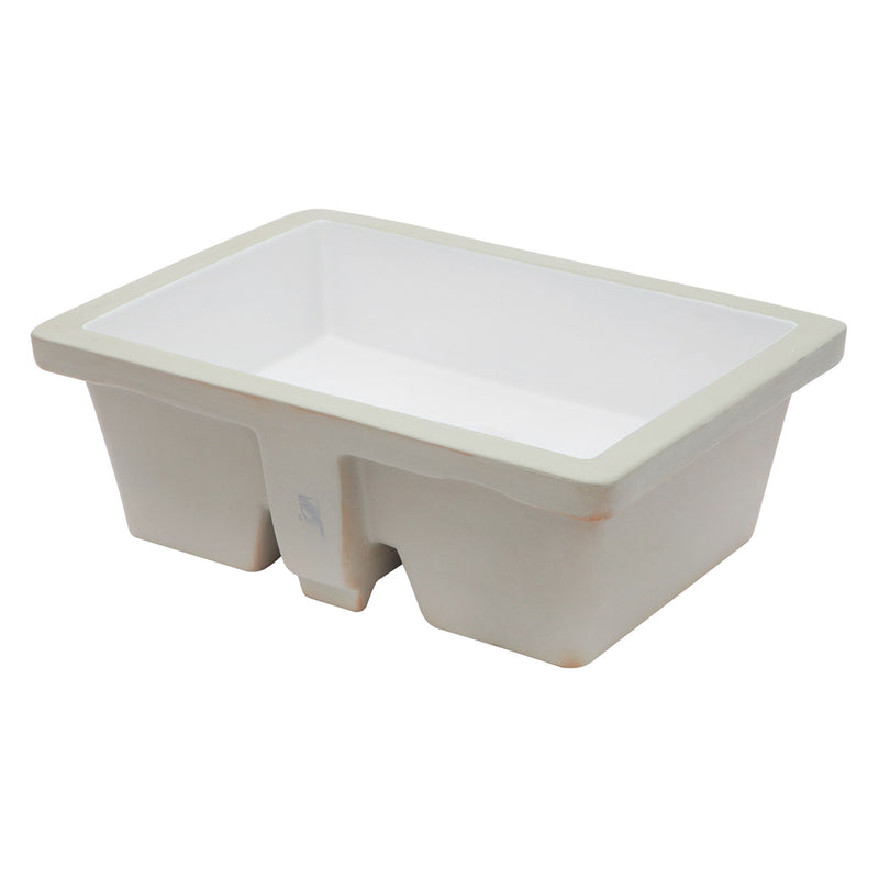 Modern Ceramic Rectangular Undermount Bathroom Sink With Overflow