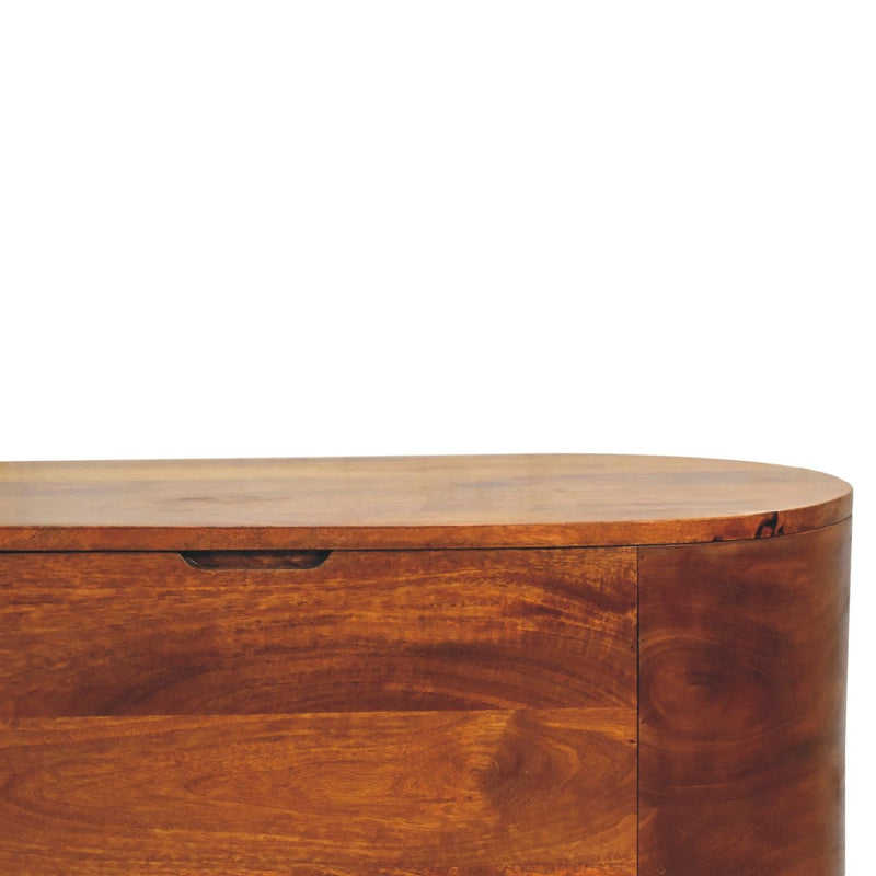 Rounded Lid Up Blanket Box