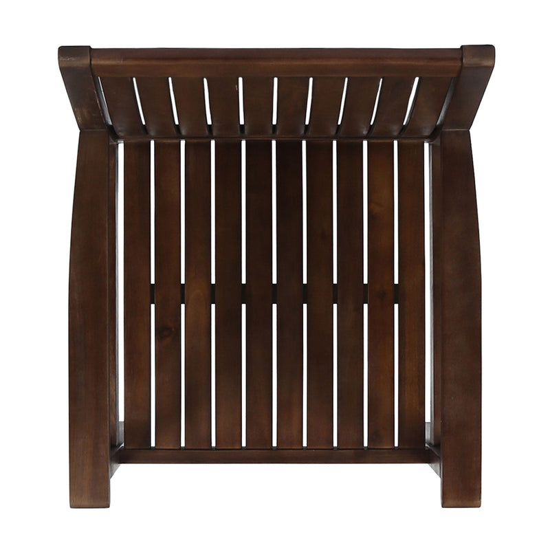 Wilson - Rustic Dining Chair Acacia Wood With Slat Panel Design (Set of 2) - Dark Brown