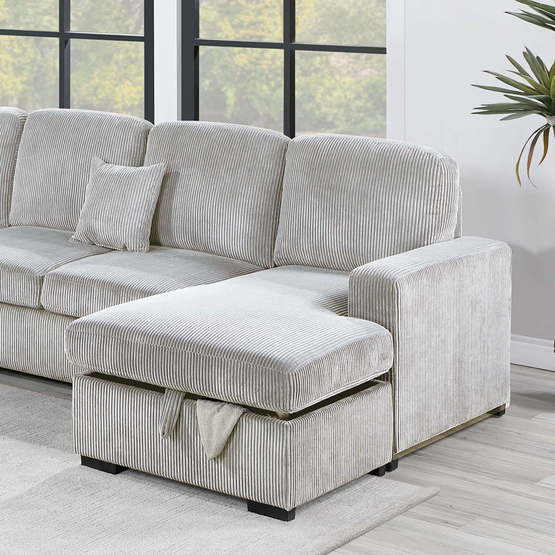 Modern Design Convertible Sectional Storage Bed With USB Port
