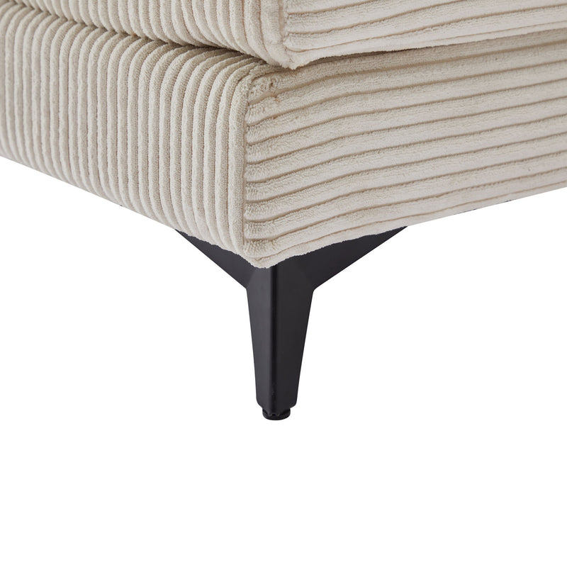 Modern Deep Seat Sectional Sofa With Ottoman