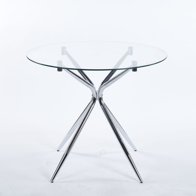 Compact Dining Table With Glass Top