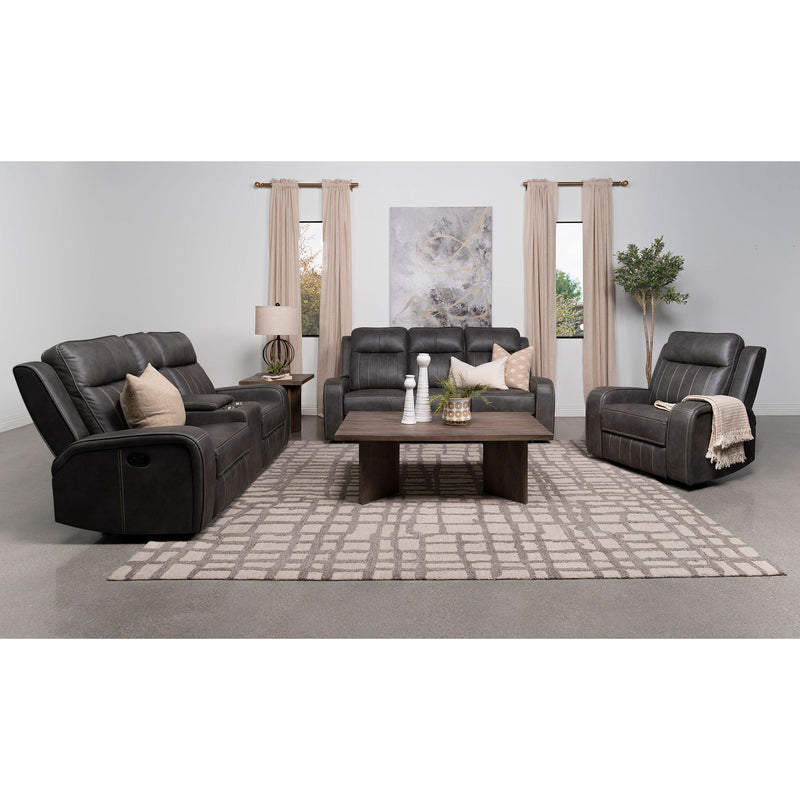 Forrest - Motion Reclining Loveseat With Console - Gray