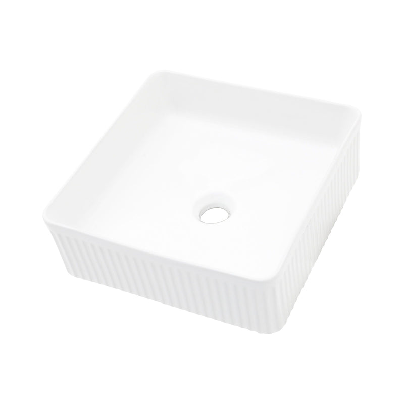 Modern Ceramic Rectangular Vessel Bathroom Sink