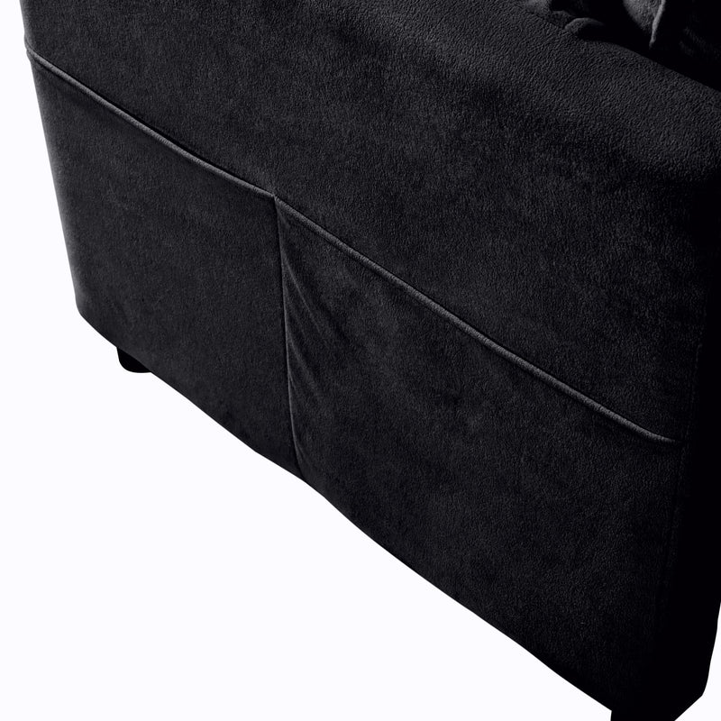 Modern Oversized Deep Seat Sectional Sofa With Pillows