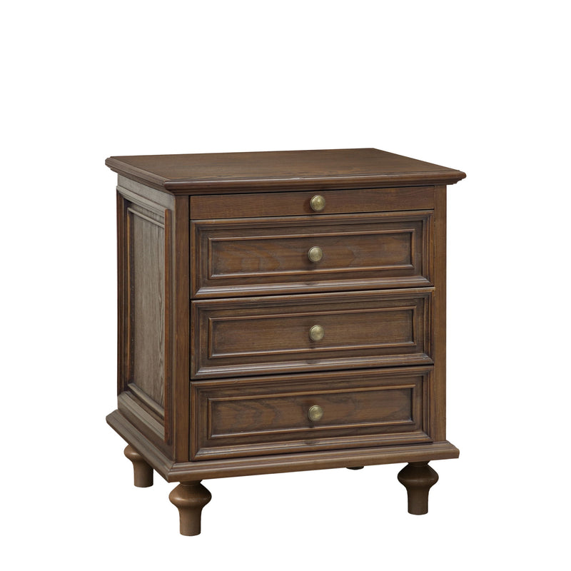 Farmhouse Nightstand With 4 Drawers