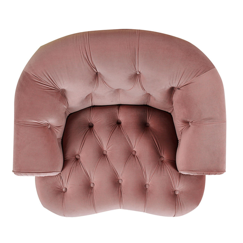 La Rosa - Victorian Tufted Upholstered Accent Chair