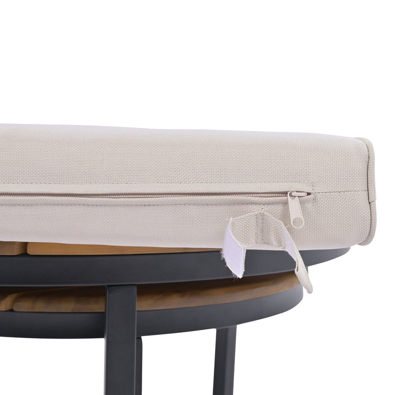 Modern Outdoor Sectional Sofa Set With Nesting Coffee Tables