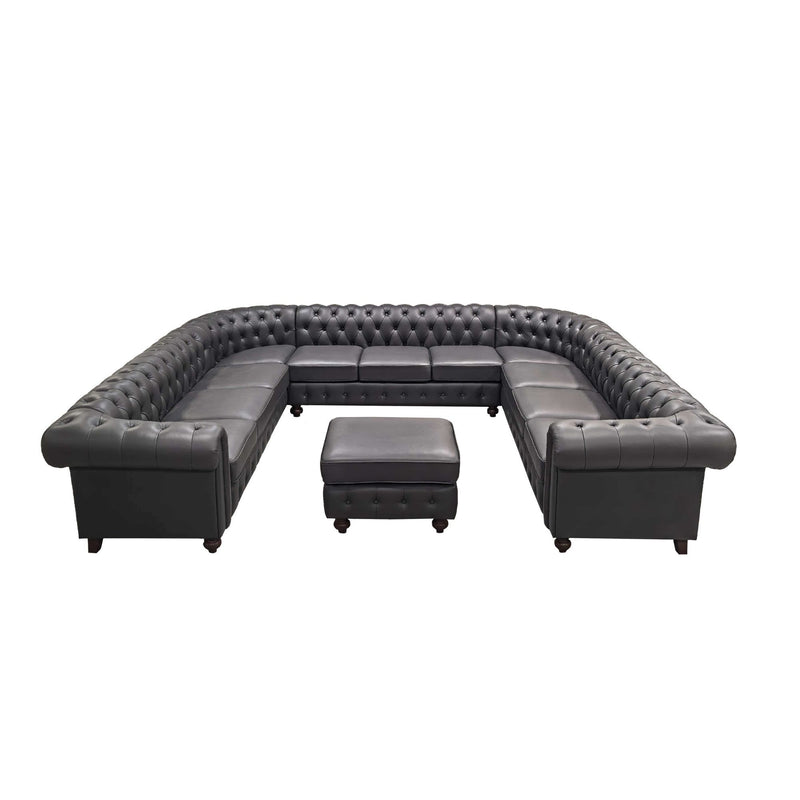 Chesterfield Vintage Style U - Shape Sectional