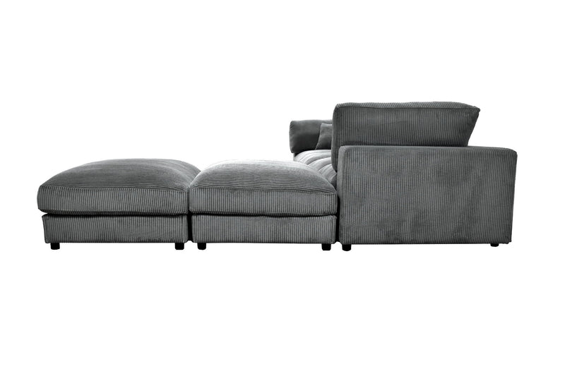 Upholstered Modular Sectional & Custom Configuration And Toss Pillows