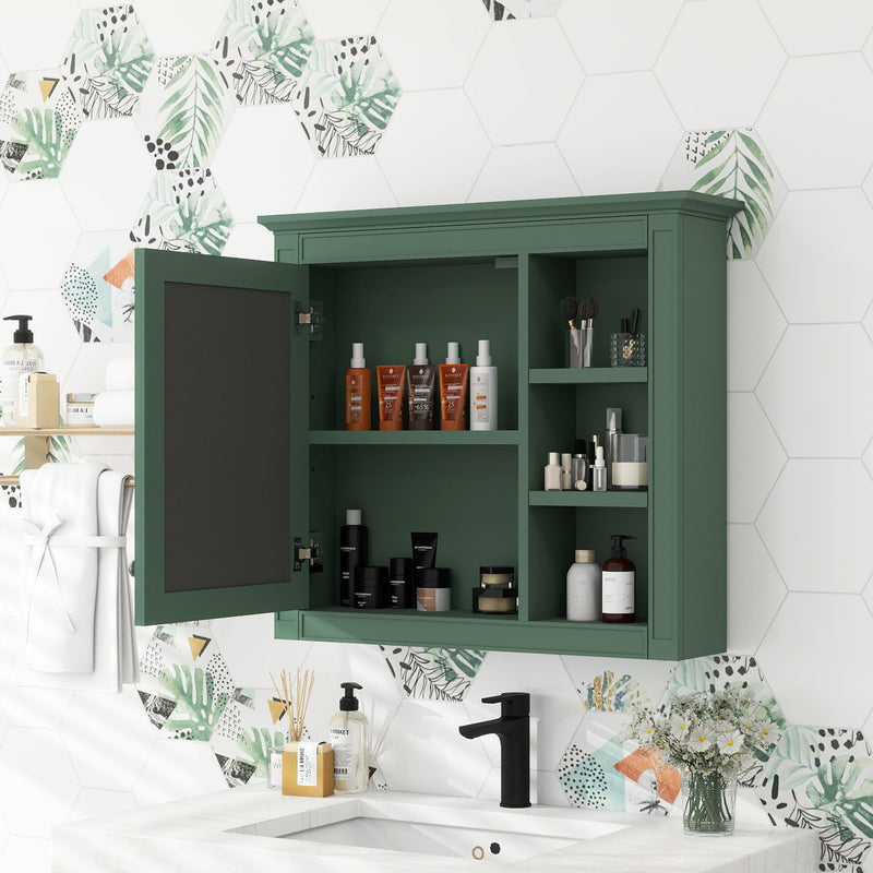 Wall Mounted Medicine Cabinet With Mirror And 3 Open Shelves