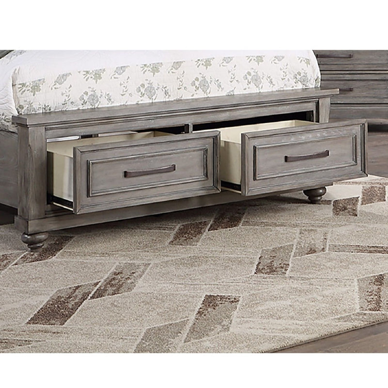 Bed With Drawers, Tall Panel Headboard