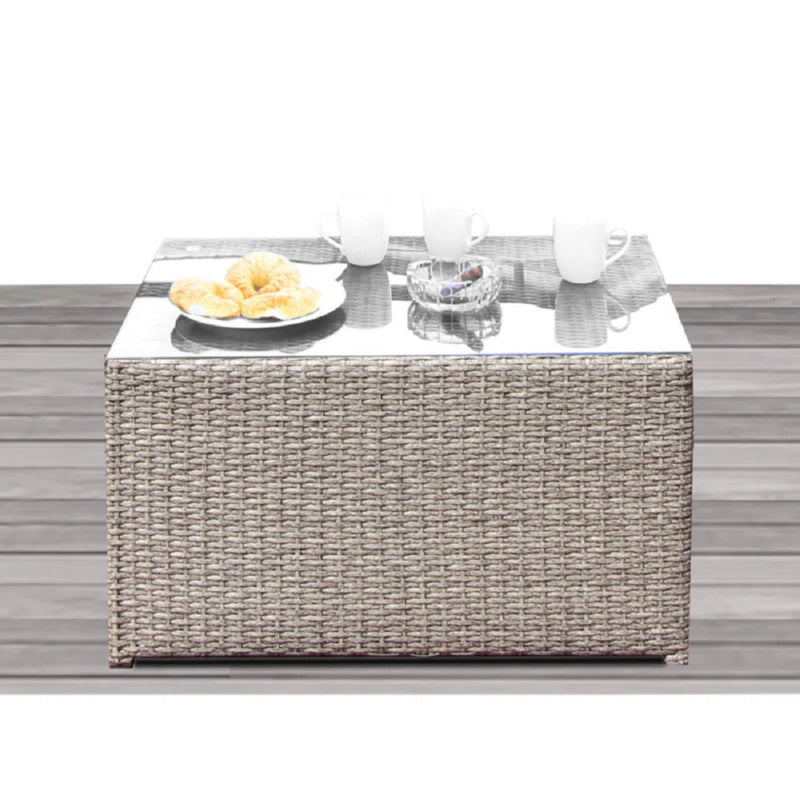 2 Person Sectional Seating Group With Cushions - Gray Mix