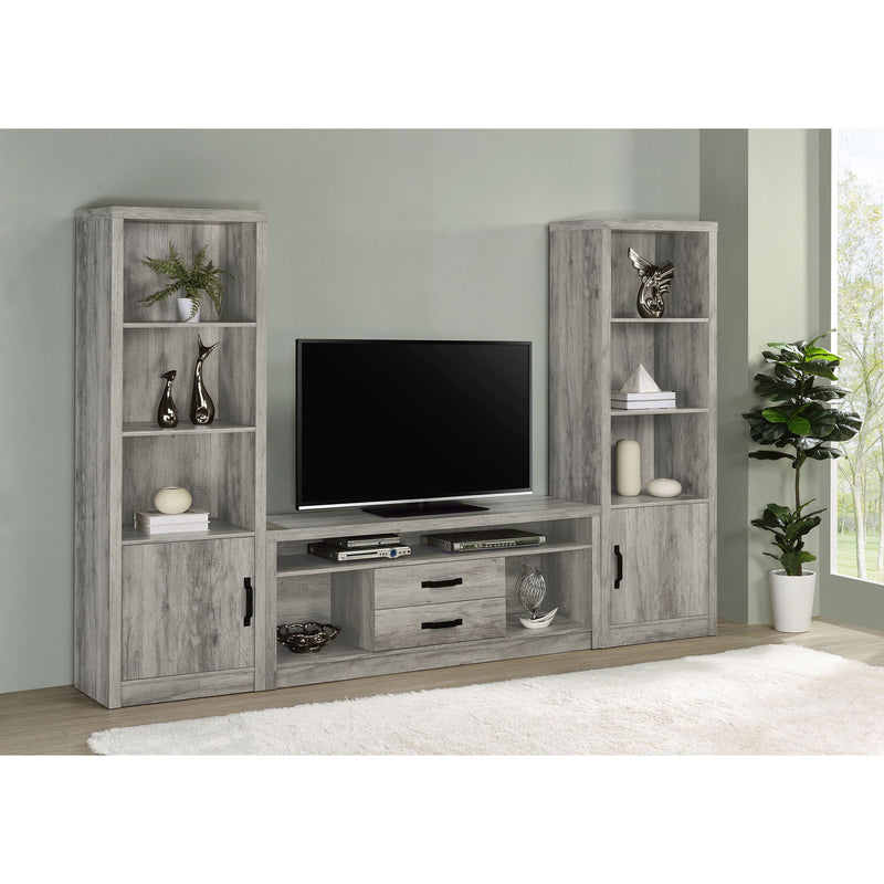 Conifer - 3 Piece TV Entertainment Center With Storage - Gray
