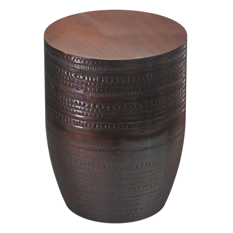 Johnsen - Handcrafted Large Metal Accent Table