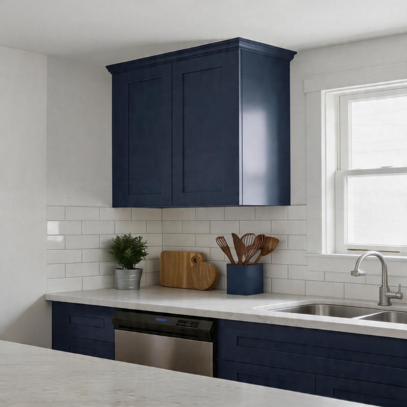 Shaker Wall Cabinet With Soft Close Hinges, Adjustable Shelves, Double Door