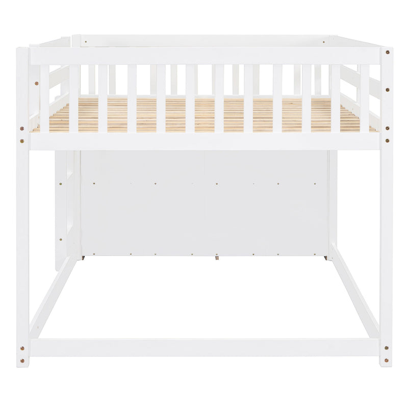 Bunk Bed With 4 Drawers And 3 Shelves