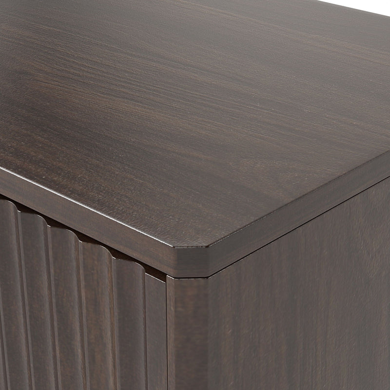 Tilt Out Trash Can Cabinet With Wave Textured Drawer & Pull Out Bin