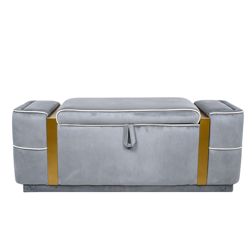 Storage Bench Upholstered Ottoman Bed End Bench With Lift Top Storage