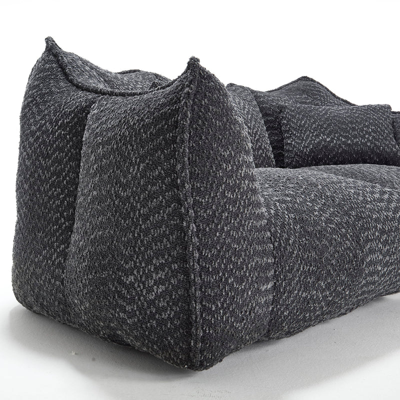 Comfortable Dual Beanbag Chair With High Resilience Foam Core For 2 People