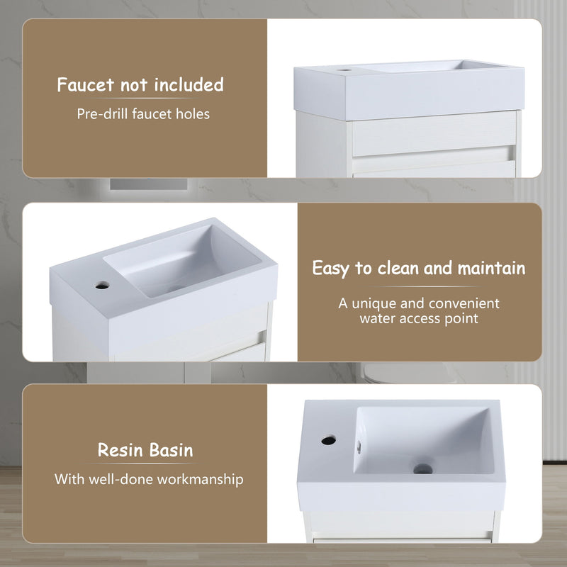Sink Floating Bathroom Vanity With Soft Close Cabinet Door