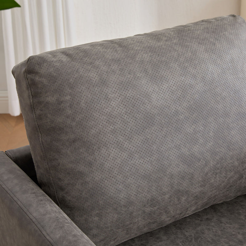 Modern Upholstered Square Swivel Accent Chair With 360 Degree Rotation