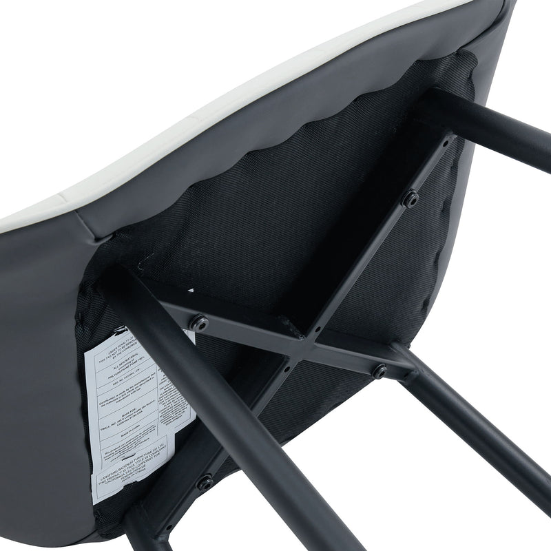 Modern Minimalist Dining Chair Set, Extended Seat Cushion