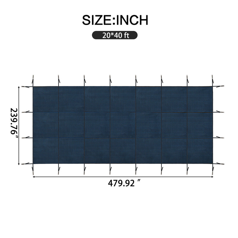 Swimming Pool Safety Cover For Underground Pools - Blue