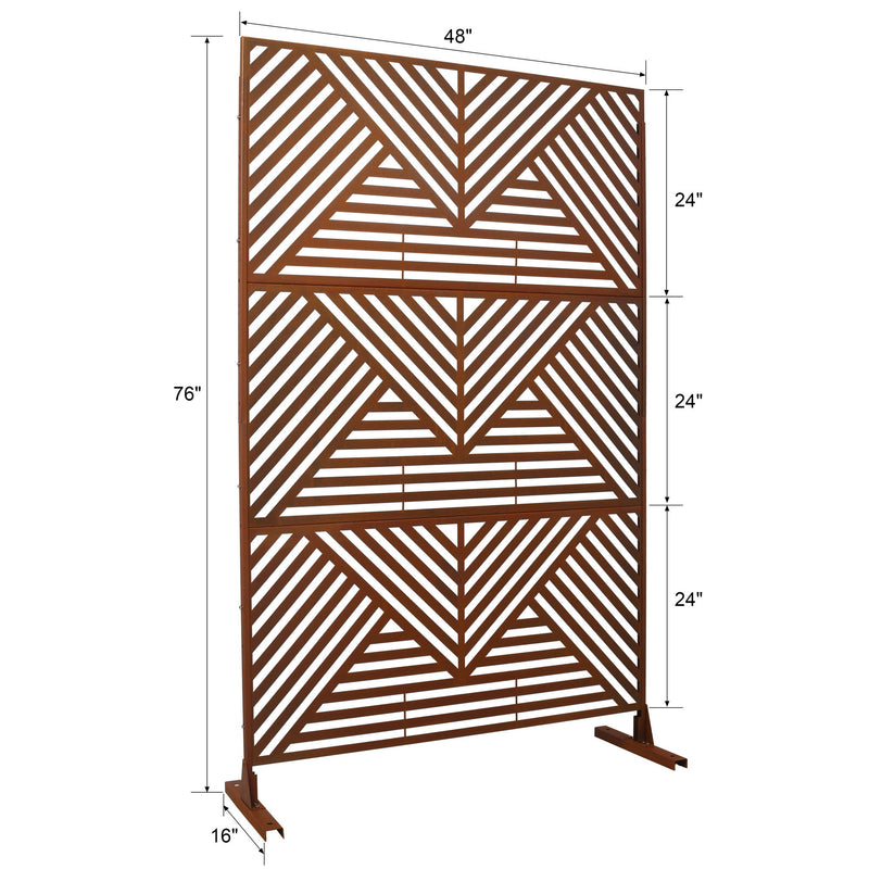 Freestanding Outdoor & Indoor Freestanding Metal Privacy Screen
