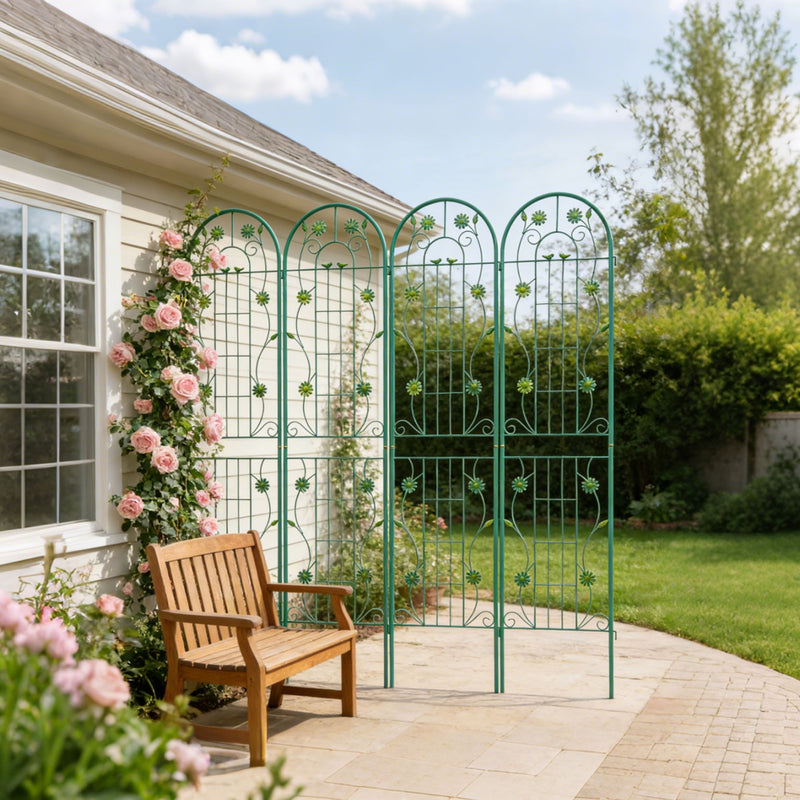 Metal Garden Trellis Rustproof Trellis For Climbing Plant Outdoor Flower Support