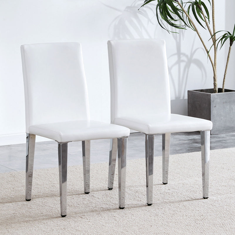 Elegant Upholstered Chairs & Metal Legs