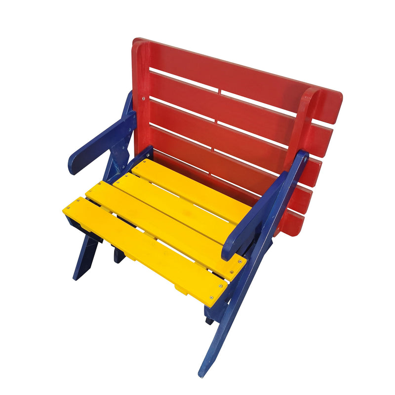Kids Multi-Functional Arm Chair, Table With 2 Benches All-In-One Set