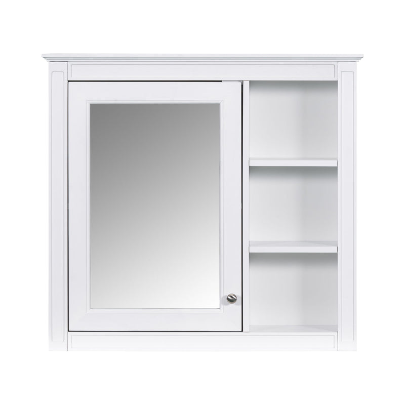 Bathroom Vanity With Medicine Cabinet, Royal Mirror Cabinet, Modern Bathroom Storage Cabinet With 2 Soft Closing Doors And 4 Drawers